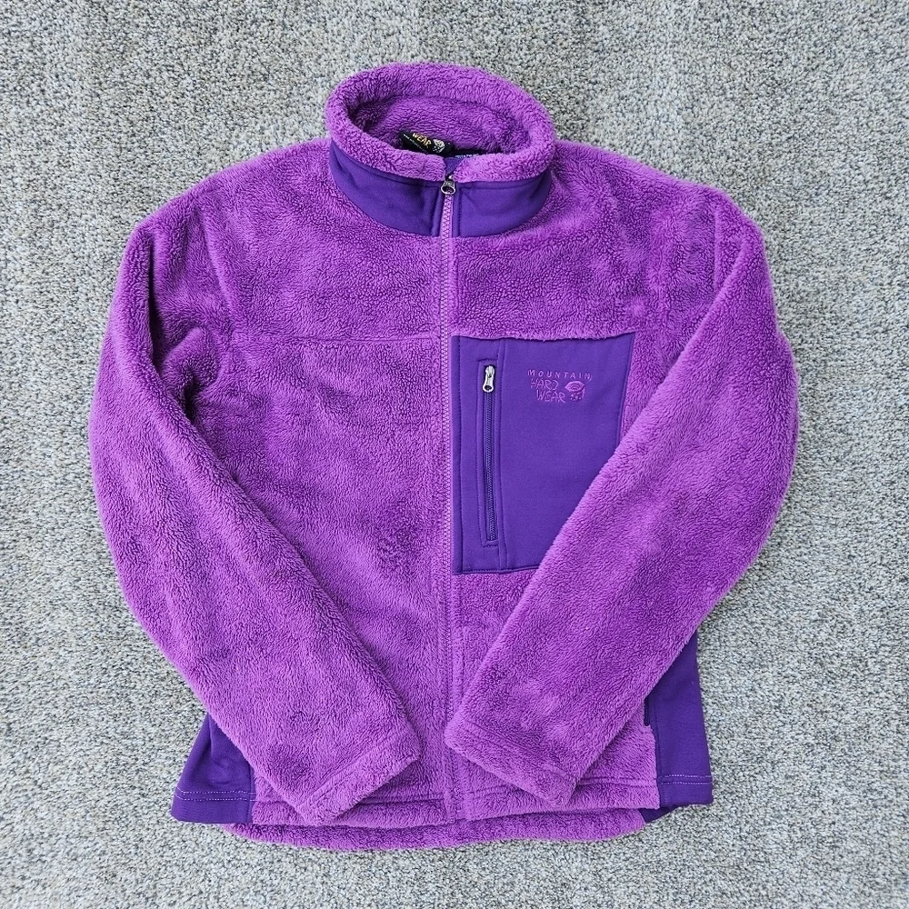 Mountain Hardwear Monkey Fleece Jacket Purple Zip Up Coat Youth Girls Size Large